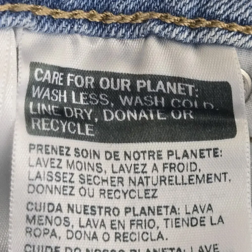 Levi's 711 Distressed Skinny Jeans Size 26 Waist Light Wash Blue